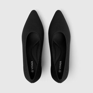 Vivaia Black Knitted High Heels